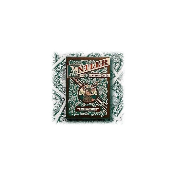 Las Antler Buck Twins Playing Cards (Verde) | TodoMagia
